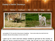 Tablet Screenshot of daddysdarlindonkeys.com